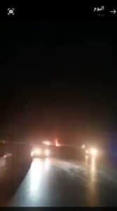 حادث إنقلاب سيارة محملة بالمواد البترولية بطريق الفيوم الصحراوي
