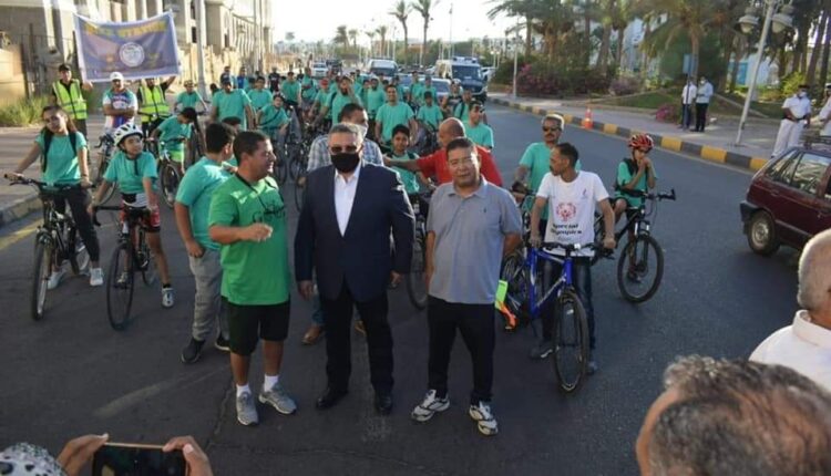 انطلاق ماراثون الدراجات بالغردقة ..احتفالا بثورة 30 يونيو تحت شعار" دراجتك صحتك"