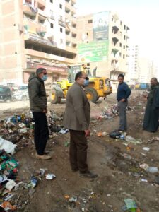 إزالة القمامة بحي غرب شبرا الخيمة